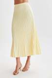 Press Pleated Casual Half Body Skirt  ANDF-2405