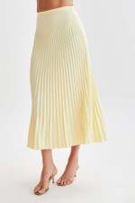 Press Pleated Casual Half Body Skirt  ANDF-2405