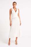 Press Pleated Casual Half Body Skirt  ANDF-2405
