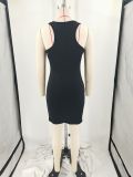 Pin Sleeveless Slim Mini Dress YIM-397