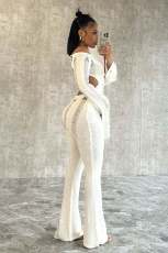 Hollow Out Backless Knits Slim Jumpsuit YS-2405