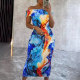 One Shoulder Print Sleeveless Midi Dress NY-10751