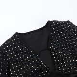 Long Sleeve Tie Up Mini Dress FL-YY24071