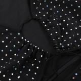Long Sleeve Tie Up Mini Dress FL-YY24071