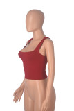 Casual Solid Color Skinny Bottom Shirt Top MZ-001