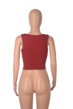 Casual Solid Color Skinny Bottom Shirt Top MZ-001