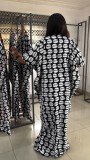 Printed Color-blocked Patchwork Loose Long Dress NY-10763