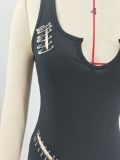 Pin Sleeveless Slim Mini Dress YIM-397