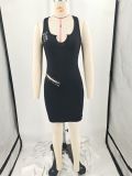 Pin Sleeveless Slim Mini Dress YIM-397