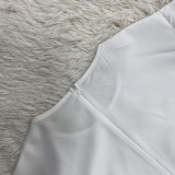 Round Neck Waist-slim Solid Color Long Dress YF-10725