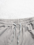 Solid Color Drawstring Casual Shorts SFY-405