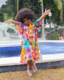 Kids Girls Cartoon Print Loose Casual Dress GYAY-8096