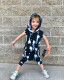 Kids Boy Tie Dye Print Sleeveless Hooded 2 Piece Shorts Set GYMF-133