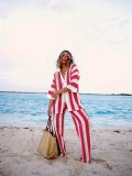 Stripe Sweater Loose Two Piece Pants Set FSXF-572