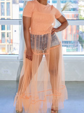 Sexy See Through Mesh Patchwork T Shirt SFY-446