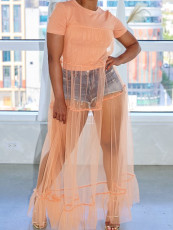 Sexy See Through Mesh Patchwork T Shirt SFY-446