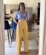High Waist Solid Color Straight Pant QODY-6012