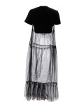 Sexy See Through Mesh Patchwork T Shirt SFY-446