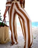 Stripe Sweater Loose Two Piece Pants Set FSXF-572