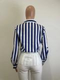 Casual Stripe Long Sleeve Shirt QODY-6027