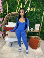 Long Sleeve Zipper Slim Jumpsuit GDIM-8055
