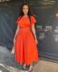 Lantern Sleeve High Waist Princess Skirt Two Piece Set QODY-6023