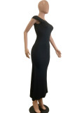 Hollow Out Backless Sexy Long Dress QODY-6026