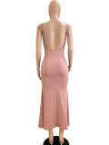 Hollow Out Backless Sexy Long Dress QODY-6026
