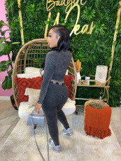 Fashion Tight Long Sleeve Pants 2 Piece Set GDIM-8046