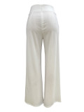 Solid Color High Waist Micro Flare Pants QODY-6003