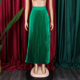 Fashion Big Swing Pleated Half-body Skirt GCZF-8532