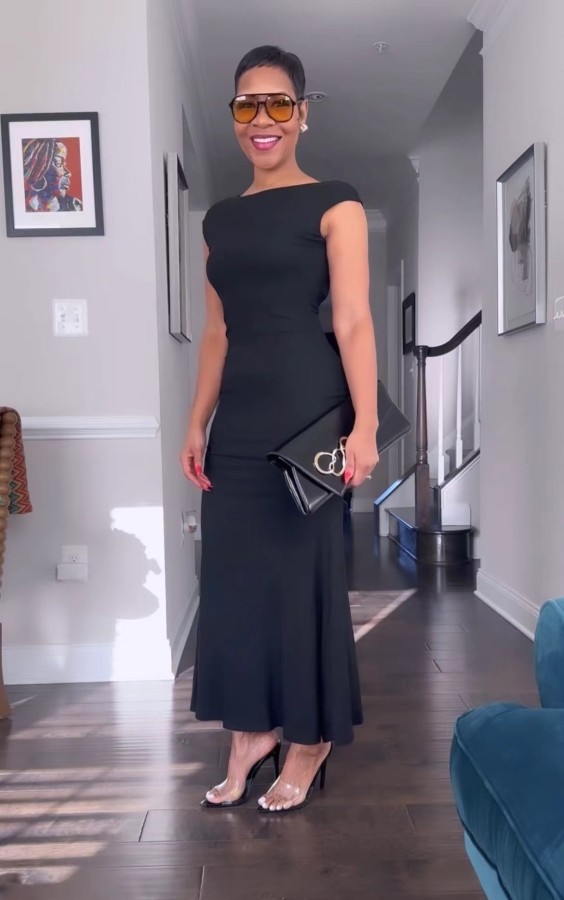Hollow Out Backless Sexy Long Dress QODY-6026