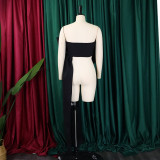 Sexy Solid Big Bow Tie Wrap Chest Tops GCZF-D358-C1