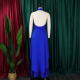 Sleeveless Irregular Top Wide Leg Pants Two Piece Set GCZF-8556