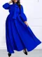 Lace-up Bubble Sleeve Big Swing Long Dress GCZF-8568