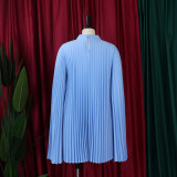 Cape Loose Pressure Pleat Midi Dress GCZF-8546