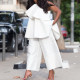 Single Shoulder Loose Tops Wide Leg Pants Suit GCZF-8537