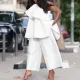 Single Shoulder Loose Tops Wide Leg Pants Suit GCZF-8537