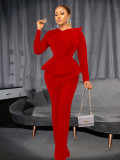 Fashion Patchwork Mesh Studded Jumpsuit GCZF-C1-D439