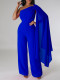 Solid Color Single Shoulder Fashion Jumpsuit GCZF-8560