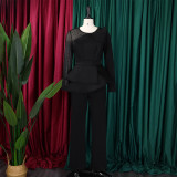 Fashion Patchwork Mesh Studded Jumpsuit GCZF-C1-D439