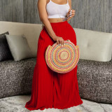 Fashion Press Pleated Wide Leg Pants GCZF-8536