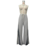 Casual Patchwork Loose Straight Pants OD-8674