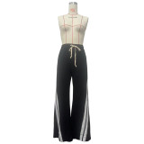 Casual Patchwork Loose Straight Pants OD-8674