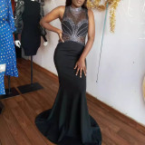 Hot Drill See Through Patchwrok Maxi Dress NY-3151