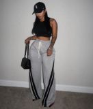 Casual Patchwork Loose Straight Pants OD-8674