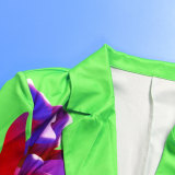 Fashion Print Long Sleeve Two Piece Shorts Set NY-10755