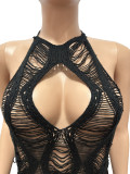 Sexy Hollow Out Tie Up Backless Beach Dress CM-8720