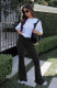 Solid Skinny Fitness Running Flared Pants MZ-2859