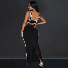Sexy Wrap Chest And Sling Jumpsuit 2 Piece Set BY-6950